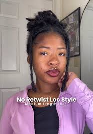 Messy Bun Loc Style for Medium Length Locs