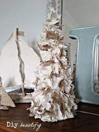 Burlap Projects Tomato Cage Christmas Tree Fabric Christmas Trees Country Christmas Decorations
