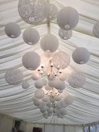 Suspend Our White Paper Lanterns Down The Centre Of A Marquee Ceiling To Really Bring It To Life While K White Paper Lanterns Paper Lantern Decor Lace Lanterns