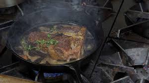 Cast iron skillets and cookware, in general, have a property that allows them to retain heat for long periods of time. Cooking Steak In Cast Iron Best Oil Internal Temp More
