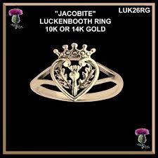 Jacobite Gold Luckenbooth Ring Scottish Wedding Love Token Scottish Ring Scottish Wedding Scottish Jewellery