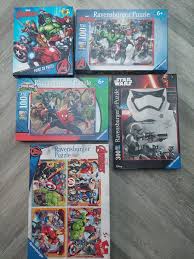 SOLD SOLD SOLD 5 x Jigsaws Assorted Marvel, Star Wars, Spiderman jigsaws  for older kids/teenagers... all complete and in excellent condition/as new.  1 is 3D effect, another is 4 puzzles in one