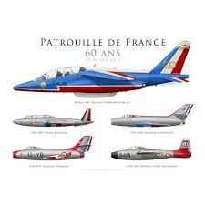 Print Special 60 Ans De La Patrouille De France Numerote Et Signe Patrouille De France Patrouille Avion De Chasse