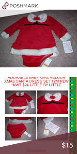 Saya merekom tgl 20 atau 24 atau tgl 26 sekalian. Baby Girl Velour Santa Dress Set 12 Mos Nwt Set Dress Wonderful Clothes Santa Dress