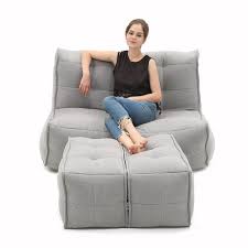 2 Seater Grey Sofa Designer Bean Bag Couch Keystone Grey Fabric Bean Bag Australia Sillones