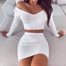 Maybe you would like to learn more about one of these? Cropped Top And Skirts Women S Sets Knitted Two Piece Women S Suit 2021 Summer Two Piece Set Fashion Casual Female Sets 2 Pcs Dress Suits Aliexpress