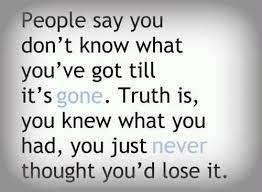Never Know What You Had Till Its Gone Quotes Quotesgram