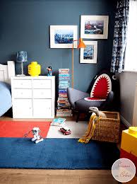 Dulux Steel Symphony 1 Kids Room Makeover One Room Challenge Blue Walls White Bed Modern Shark Chair By M Children Room Boy Toddler Boys Room Room Makeover