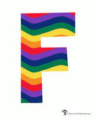 These bright and cheery rainbow alphabet letters are super fun! Rainbow Alphabet Printable Letters Letter F Printable Letters Rainbow