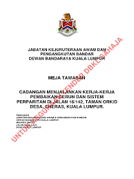 Best jadual kadar harga jkr documents scribd. Dokumen Meja Tawaran Watermark Pdf