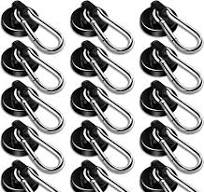 DIYMAG Black Magnetic Hooks, 50 LB Heavy Duty Magnet With