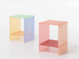 Translucent Pastel Hand Dyed Acrylic Tone Table By Sohyun Yun Blue Tone In 2020 Acrylic Furniture Korean Colors Acrylic Side Table