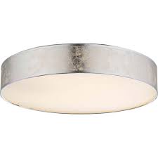 Design Led 12w Decken Lampe Textil Silber Metallic Wohn Ess Zimmer Leuchte Rund Lampdecke Led Silber Wohnzimmer Lampe