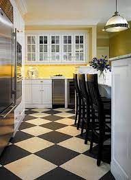 This hurts my eyes if i stare at it too long. Design Ideas For White Kitchens Black Kitchen Decor Yellow Kitchen Decor Checkered Floor Kitchen