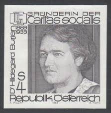 Black Print, Austria Sc1232 Founder of Caritas Socialis Hildegard Burjan