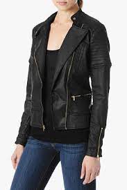 Moto Jacket In Black Jeather Blazer Jackets For Women Jackets Jackets For Women