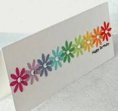Card Flowers Simple Cards Handmade Birthday Cards Cards Handmade