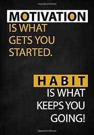 Amazon Com Motivation Is What Gets You Started Habit Is What Keeps You Going Daily Goal Planner And Habit Tracker Notebook 9781730721922 Pewter Penelope Books