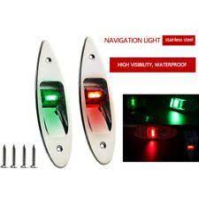 Marine Boat Green Starboard And Red Port Side Led Navigation Light One Pair 12v Led Navigation Lights Navigation Lights Boat Led