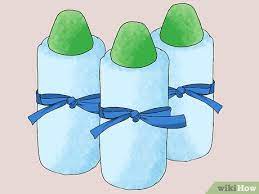 Cradle, rattle, bath, miniature crib, sippy cup, feeding chair, diaper bag, and m. 3 Ways To Make Party Favors For A Baby Shower Wikihow