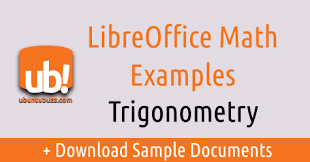 Libreoffice Math Trigonometry Equation Examples