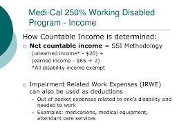 Ppt Medi Cal 250 Working Disabled Program Breaking Away