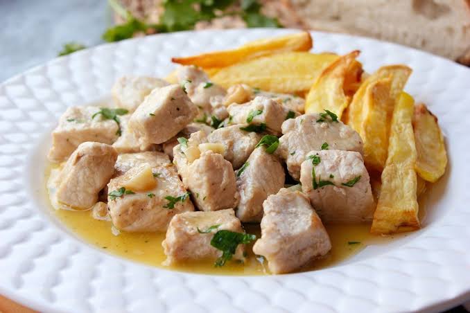 Lomo de cerdo al ajillo