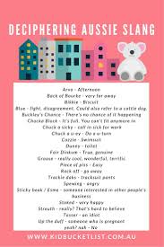 Aussie Slang Deciphering Australian English On Your Trip Down Under The Kid Bucket List Australian Slang Australian English Aussie