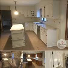 This Cabinet Refinishing Project Was Completed In Medina Ohio Lots Of Preparation And 4 Coats Mak Refinishing Cabinets House Paint Exterior Painting Cabinets