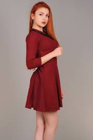 Elbise Tul Yaka Bordo Elbise Dikis Armine Kiz Gunluk Bayan Cool Modern Fashion Moda Modavigo Hamile Genc Magaza K Elbise Modelleri Elbise Moda