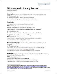 Glossary Of Library Terms – Melissa Svendsen