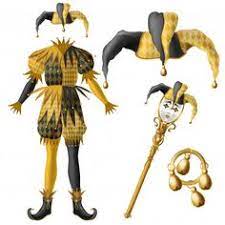 Download Medieval Jester Costume Elements Checkered Black And Yellow Colors Hat With Bells For Free Medieval Jester Jester Costume Medieval Jester Costume