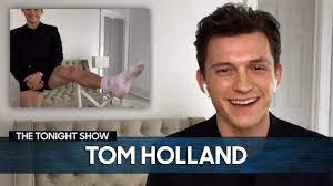 Tom Holland Shows Off His Viral Pants-less Look for Virtual Interviews |  The Tonight Show - YouTube