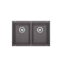 Giantex best stainless steel hand wash sink. Blanco 519050 Precis 29 3 4 Double Bowl Undermount Silgranit Kitchen Sink In Cinder