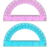 Zonon 2 Pcs 6 Inch Plastic Protractor Math Protractors 180 Degrees Angle  Measurement, Translucent for Geometry Classroom Kid Student School Office  ...