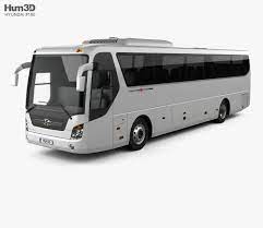 3d Model Of Hyundai Universe Xpress Noble Bus 2007 Bus Hyundai Luxury Bus