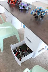 Simple Diy Lego Table Or Craft Table For Small Toys Or Supplies Lego Table Diy Lego Table With Storage Lego Table
