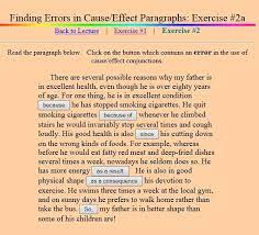 Exercises Cause And Effect Paragraph Writing Cause And Effect Essay Cause And Effect