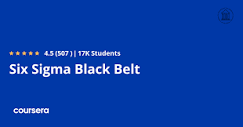 Six Sigma Black Belt Specialization [8 courses] (USG) | Coursera