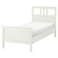Ikea Hemnes Bed Frame White Stain The Sturdy Solid Pine Frame Has Natural Variations In Grain Color And Te Ikea Bettgestelle Ikea Hemnes Bett Bettgestell