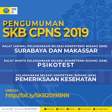 Check spelling or type a new query. Pengumuman Jadwal Pelaksanaan Skb Cpns 2019 Di Surabaya Dan Makkasar Psikotes Serta Pemeriksaan Kesehatan