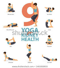 Infographic Of 9 Yoga Poses For Kidney Health In Flat Design Beauty Woman Is Doing Exercise For Kidney Strength Set Of Yoga P Kids Yoga Poses Yoga Poses Yoga