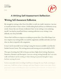 Facebook 0 twitter 0 google+ 0 viber whatsapp. A Writing Self Assessment Reflection Essay Example 276 Words Gradesfixer