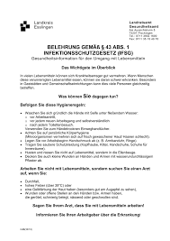 Aktuelle und fachlich geprüfte informationen zum schutz vor dem coronavirus und vielen anderen infektionskrankheiten. Belehrung Gemass 43 Abs 1 Infektionsschutzgesetz