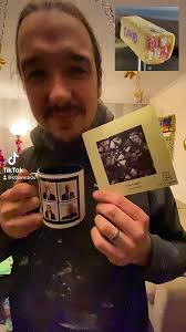 David Battenberg cake introduces Nick Jackson from Cosmic Bos holding the  CD that they released earlier this month
