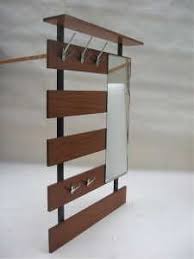 527 Mid Century Modern Hallway Coat Rack Mirror Shelf Coat Rack Wall Wall Mounted Coat Rack Modern Coat Rack