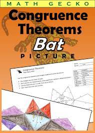 Triangle Congruence Theorems Picture Bat Theorems Math Activities Halloween Worksheets