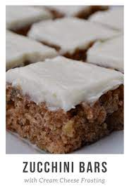 Zucchini Bars With Cream Cheese Frosting Recipe Zucchini Recipes Dessert Zucchini Bars Dessert Recipes