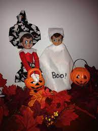 You've heard of elf on the shelf, now get ready for ah aah aaaaah! but anyways, very creepy. Surprise Visit From Our Elves Today Happy Halloween Elfontheshelf Brantfamilyelves Elves Elf Elf On The Shelf
