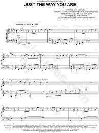 The Piano Guys Just The Way You Are Sheet Music Piano Solo In E Major Download Print Sheet Music The Way You Are Music
